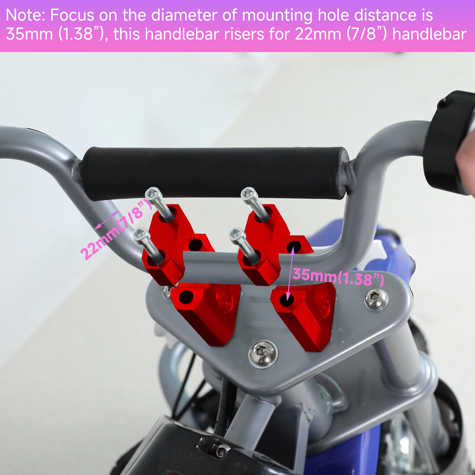 CILOYU Mini Bike Handlebar Risers 7/8 22mm Handlebar Riser Replacement for Coleman BT200X CT200U-EX Trailmaster MB200 Mega Moto